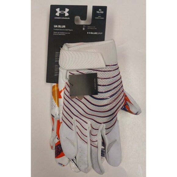 Under Armour UA Mens XL Blur Limited Edition Football Receiver Glue Grip Gloves - Picture 2 of 5